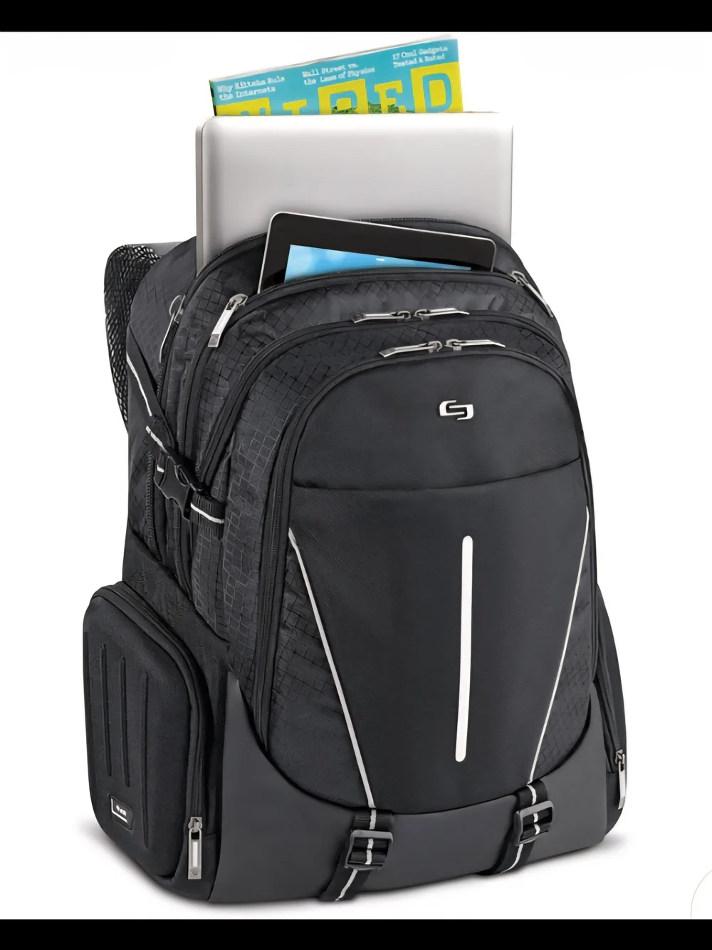 Solo New York Black ACV700 Rival Men's Backpack Laptop Organizer Lightweight